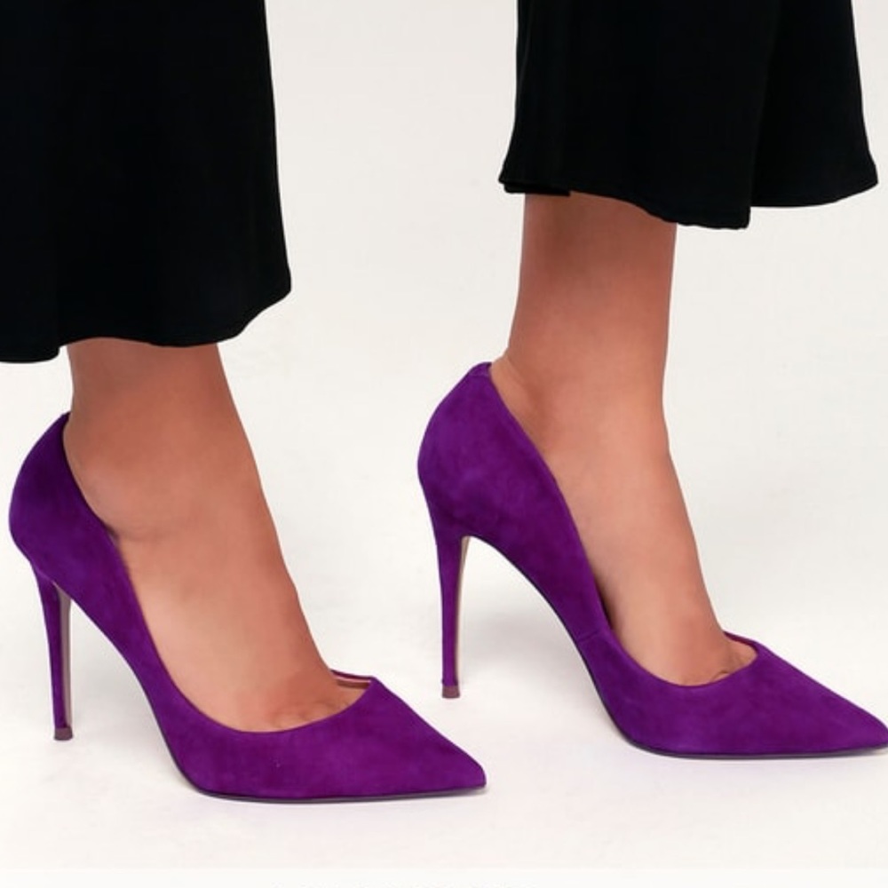 NWOT Steve Madden Purple Suede Leather Pumps